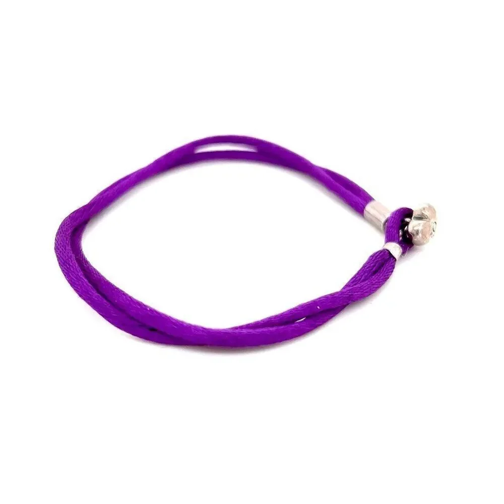 Pandora Purple Cord Heart‎ Toggle Bracelet